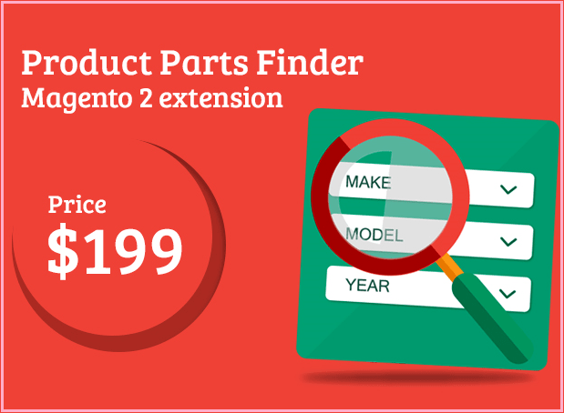 Magento 2 product parts finder extension