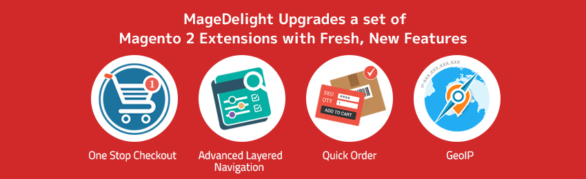 MageDelight Upgrades a set of Magento 2 Extensions