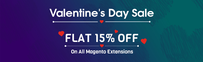 Valentine offer - FLAT 15% OFF on Magento Extension