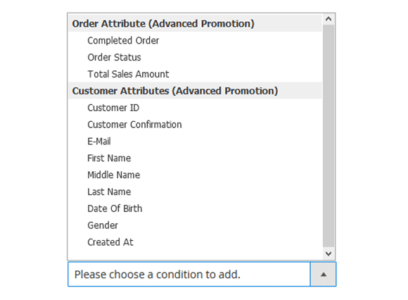 Use order and customer attributes to create rules