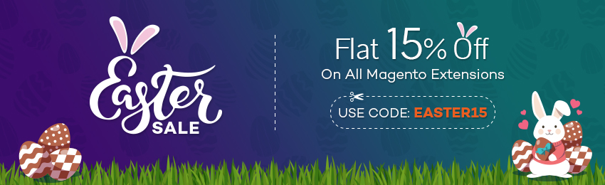 Easter Sale 2k19! - FLAT 15% OFF on All Magento Extensions by MageDelight