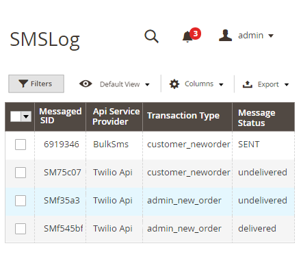Maintain SMS Log with Magento 2 SMS Notification