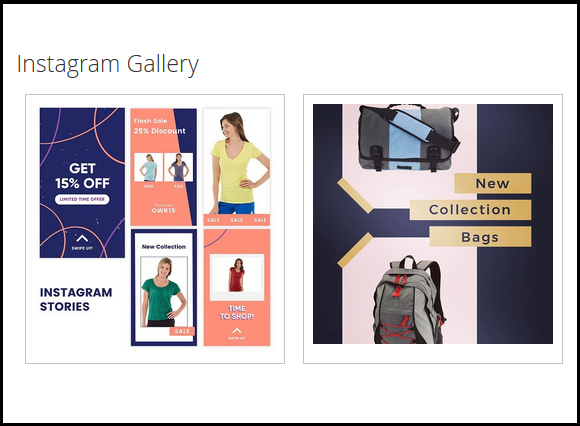 Instagram connect for Magento 2 to show instagram gallery i