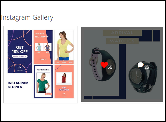 display likes and comments on magento 2 store with Instagram Connect Extension