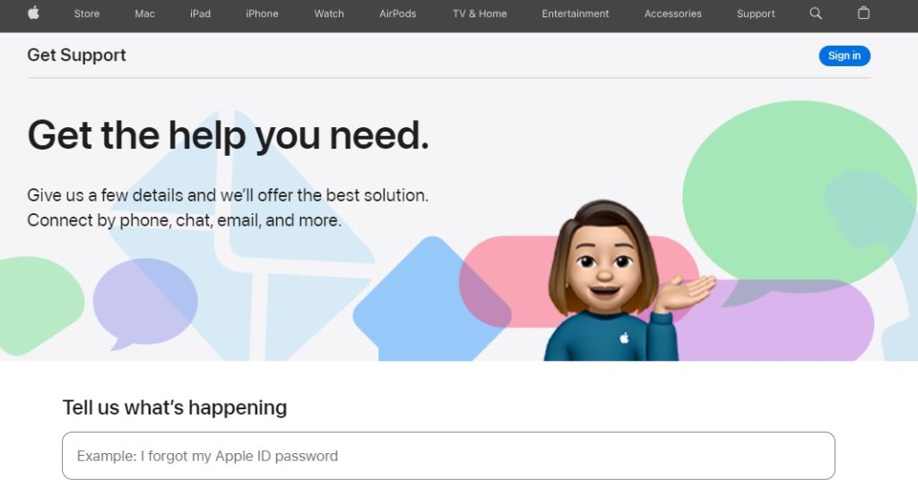 apple contact form